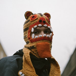 Tiger Balaclava crochet (PREORDER)