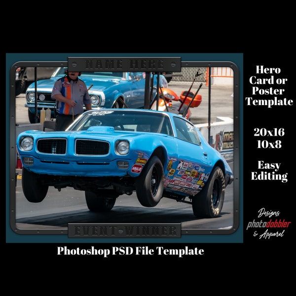 Racing Hero Card Template Etsy Racing Hero Card Template Etsy