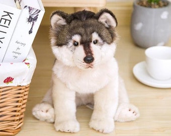 huge wolf plush