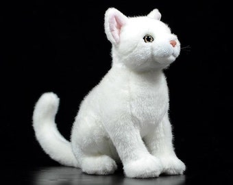 white cat doll
