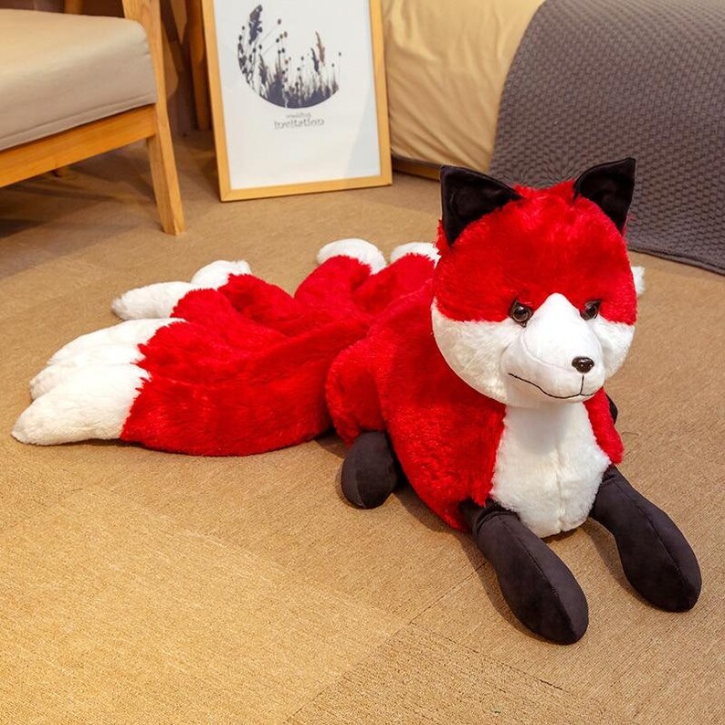 Kawaii Cute Kitsune Nine Tail Fox Animal Plush Stuffed Toy | Etsy