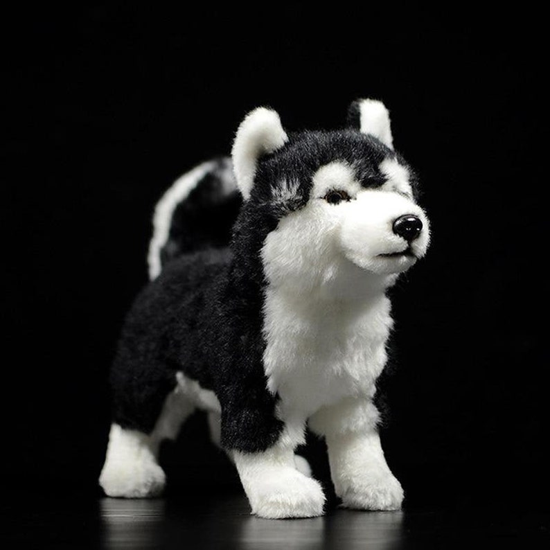 Siberian Husky Realistic Animal Stuffed Plush Toy Etsy