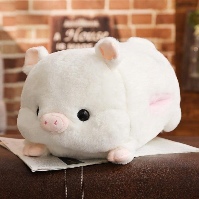 Fluffy Chubby Pig Animal Plush Stuffed Toy | Etsy
