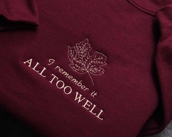 Embroidered ATW sweatshirt, Minimalist I remember it all too well Sweatshirt,Aesthetic gift for sad girls, Autumn outfit gift for her