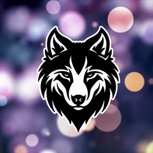 Holographic Wolf Sticker: Vinyl Wildlife Decal