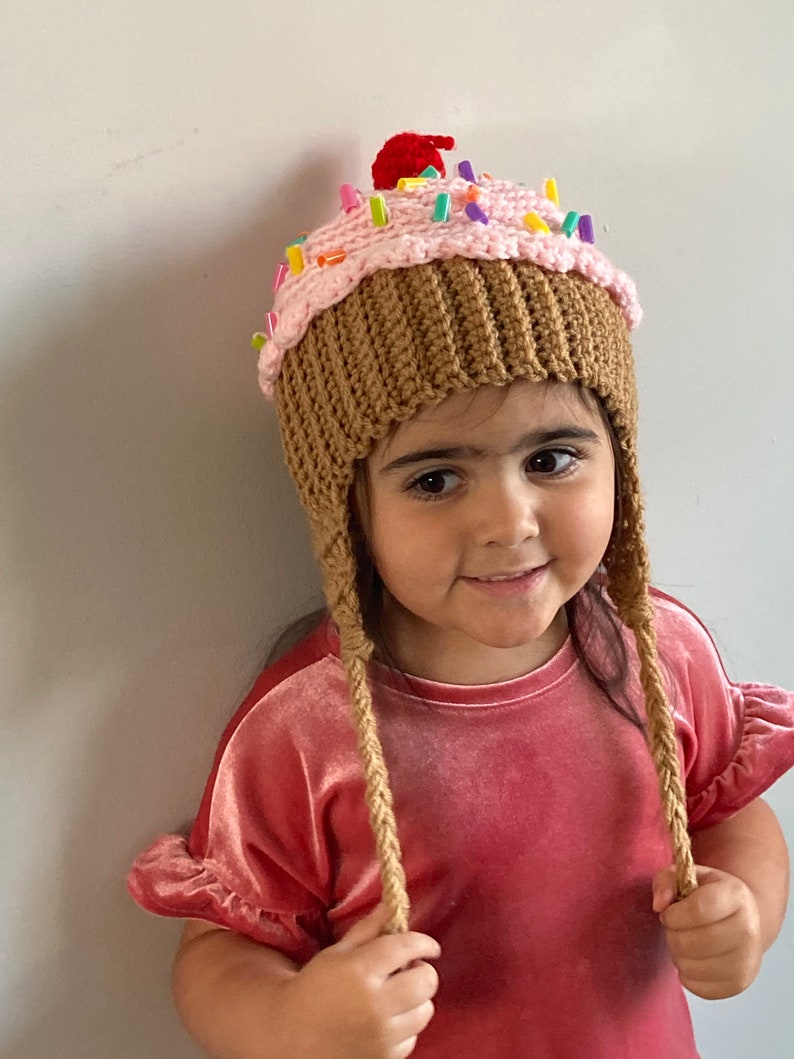 Hand Crocheted Cupcake Hat Girls Cupcake Hat Handmade Etsy