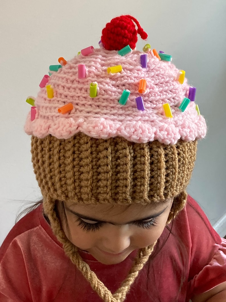 Hand Crocheted Cupcake Hat Girls Cupcake Hat Handmade Etsy