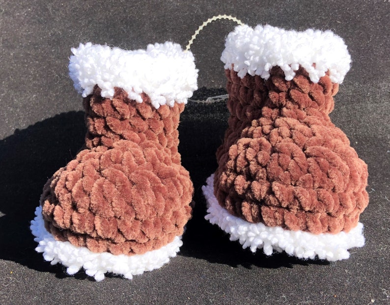 Hand Crocheted LIL Hugs Baby Booties Baby Slippers Newborn 6 month Baby Shoes Baby Girl Baby Boy Baby Gift Assorted Colors Brown