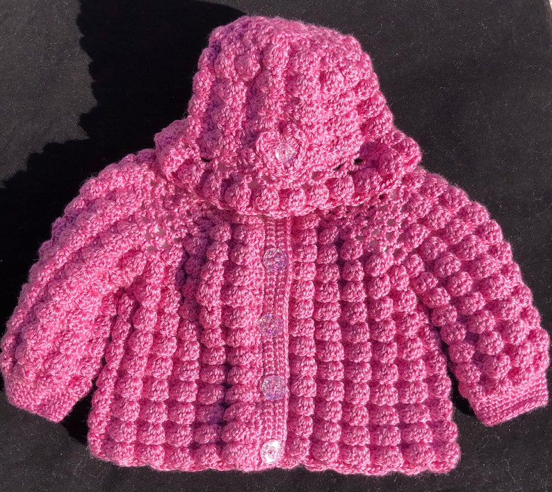 Baby Shower Gift Sweater /& Hat Set 6-12 months Handmade Hand Crocheted Set Welcome Home Baby Gift| Baby Girl