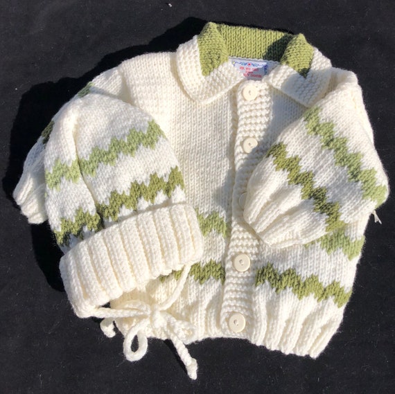 Baby girl sweater and hat sets sale