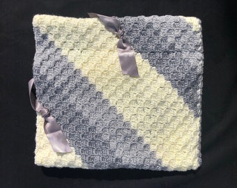 Baby Blanket | Crochet Baby Blanket | Car Seat Blanket | Carriage Blanket | Pale Yellow Baby Blanket | Unisex Blanket | Handmade Blanket