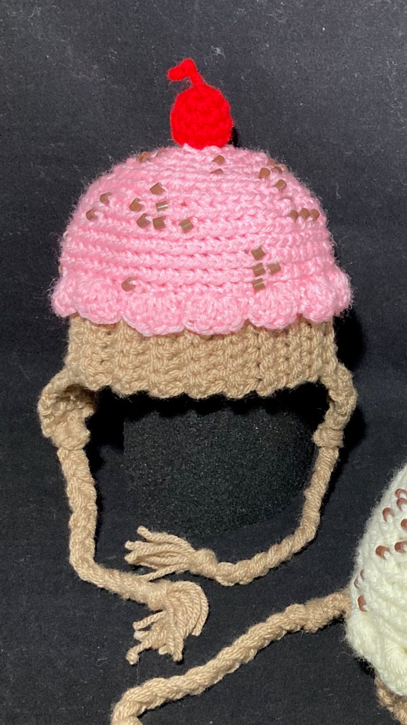 Hand Crocheted Cupcake Hat Girls Cupcake Hat Handmade Etsy