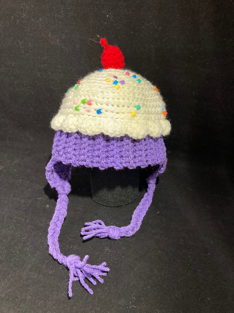 Hand Crocheted Cupcake Hat Girls Cupcake Hat Handmade Etsy
