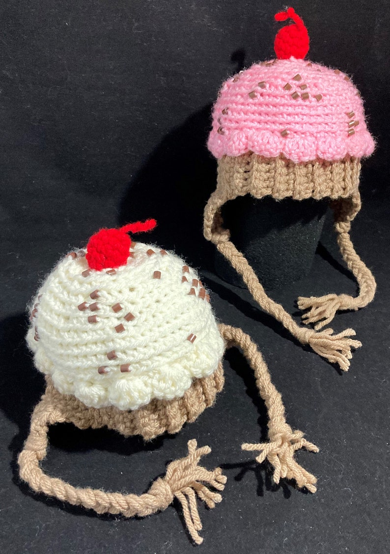 Hand Crocheted Cupcake Hat Girls Cupcake Hat Handmade Etsy