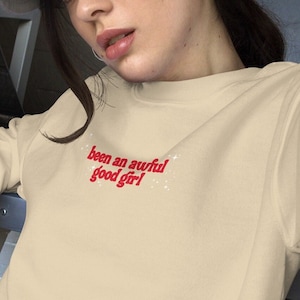 awful good girl * Graphic Sweatshirt, bookish gift, spicy book lover, smut reader, smut lover, booktok, dark romance lover, bookish