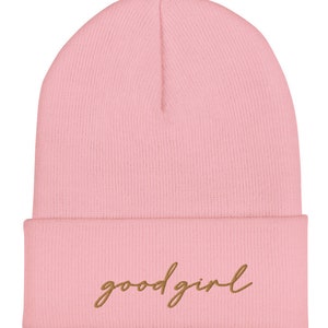 good girl. beanie old gold embroidery, call me a good girl, reader gifts, book lover, spicy book lover, smuttok, dark romance, smut lover