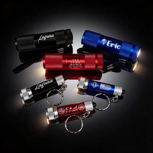 Personalized Mini LED Flashlight, Custom Engraved Keychain Flashlight, Wrist Strap Light, Camping Gift, Name or Logo, Travel Size