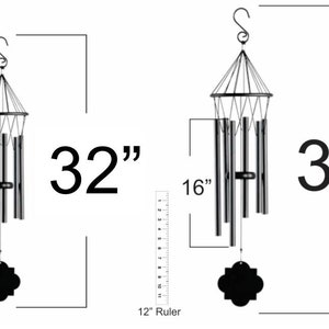 Memorial Wind Chime Personalized Wind Chime Custom Wind Chime Remembrance Gifts In Loving Memory 32 or 35 Customize Your Own image 4