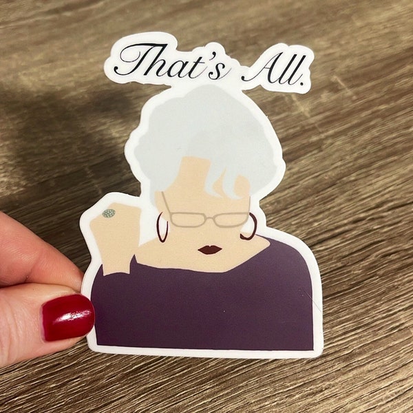 Miranda Priestly “That’s All” Sticker, The Devil Wears Prada Sticker, Movie Quote Sticker, Movie Lover Gift, Aesthetic Sticker