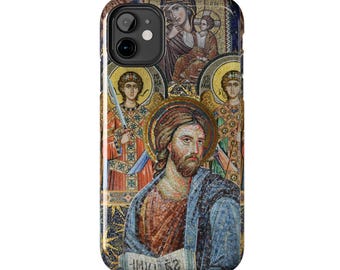 außer einer christlichen christliche Mosaik-Stil Collage Handyhülle | Jesus, st. Maria, Engel