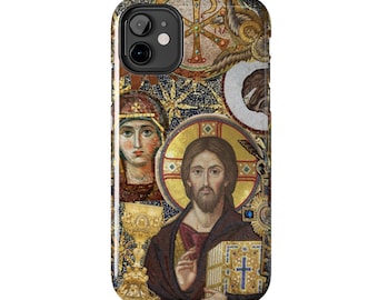 Ortodox Jesus Symbol Collage Handyhülle | Schützende Handytasche im Mosaik-Stil