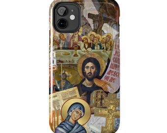 Orthodoxe Ikone Collage Handyhülle | Robuste Schutzhülle für dein Handy