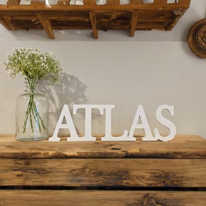 Letrero con nombre independiente, letrero con nombre personalizado, letrero con nombre para guardería, letrero con nombre de bebé, letrero con nombre en 3D, recorte de nombre de madera, decoración personalizada para guardería
