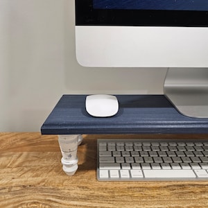 Wood Riser Stand  for iMac and Computer Monitors, Riser iMac Stand, Computer Display Stand, Rustic Computer Monitor Riser Stand, TV Desk