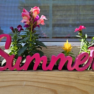 Handmade Summer Wooden Sign: Freestanding Shelf Decor