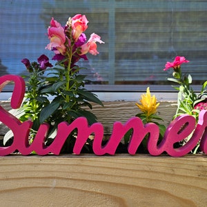 Summer Decor for Home, Summer Wooden Sign, Shelf Sitter Summer Sign, Summer Sign Decor, Shelf Decor, Flower Decor, Freestanding Sign