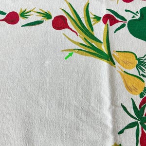 Vintage Simtex Vegetable Tablecloth Garden Veggies Dramatic Colors Mid ...