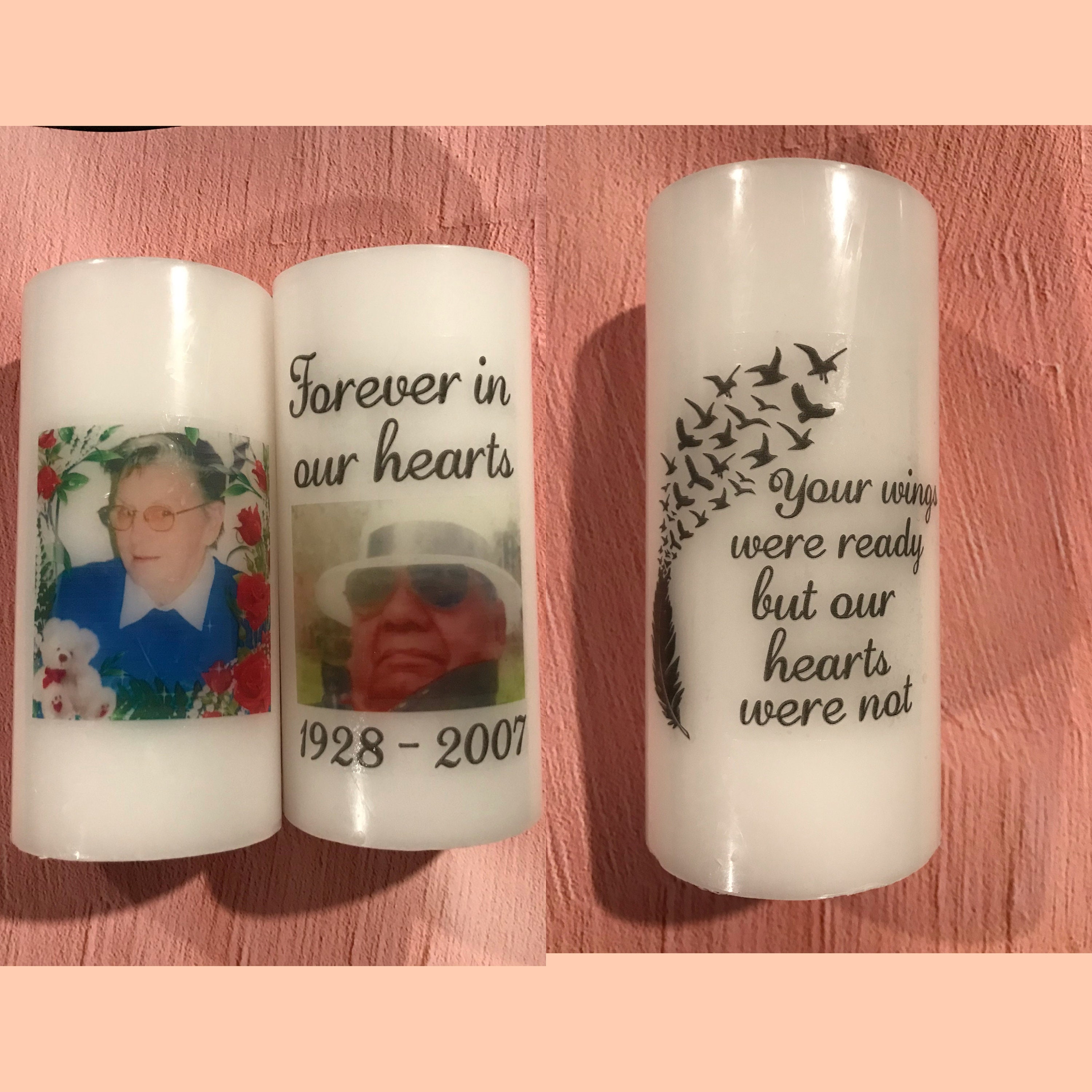 Custom Pillar Candlesmemorialpregnancybirthday Gifts Etsy