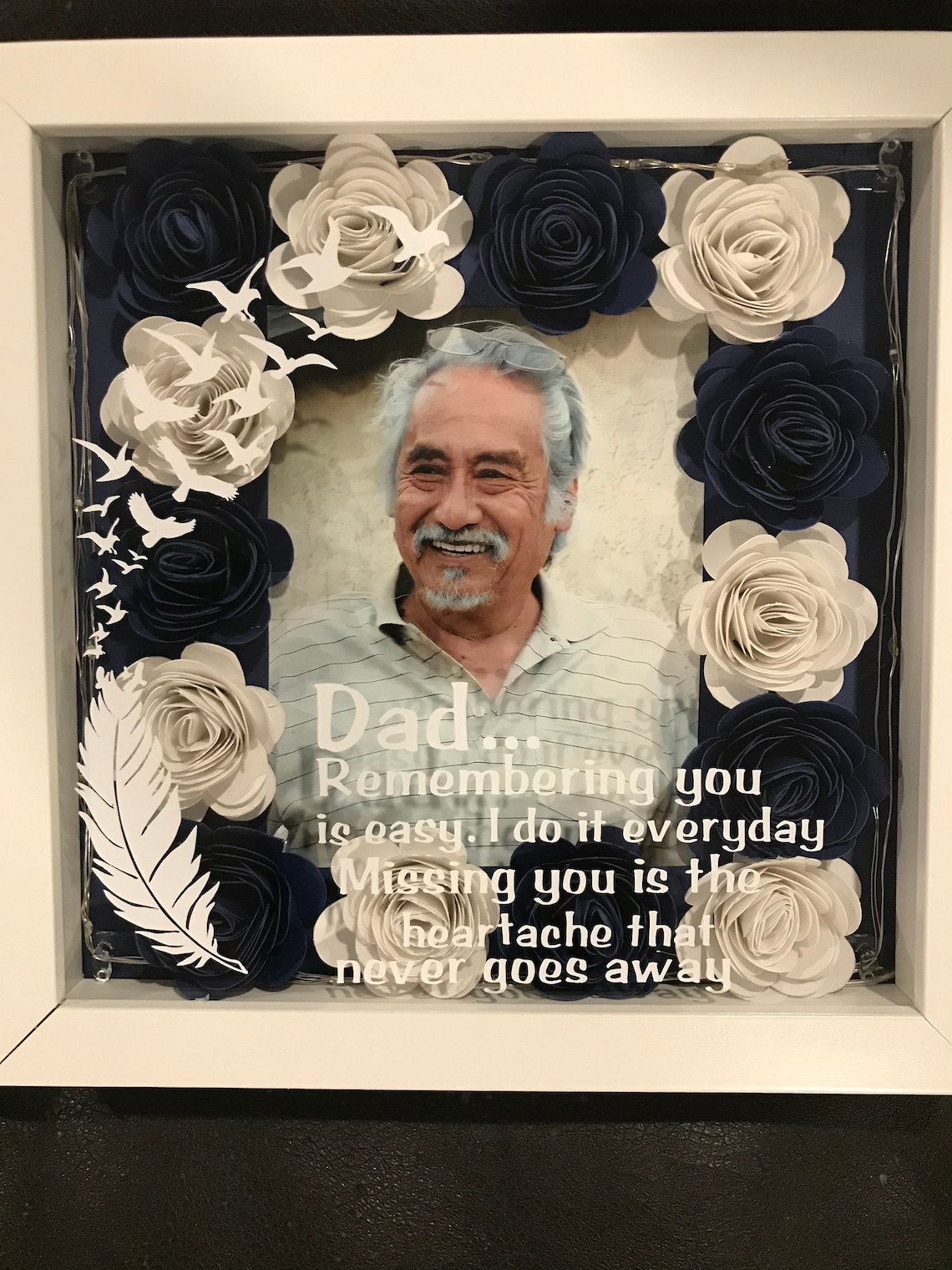 Memorial Shadow box with lightssympathy gifts Etsy