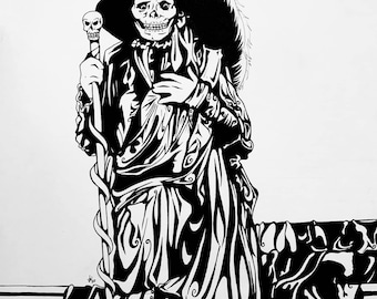 Phantom of the Opera Print | Lon Chaney Original 1925 Silent Film Inspired Drawing