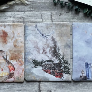 Niffler | Hogwarts Express | Eule | Buchhülle Buchtasche Booksleeve Buchumschlag Hülle für iPad Journal Planer Tablet | HP inspiriert