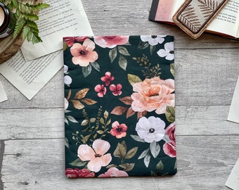 Blumen | Floral | Rosen | Herbstblumen | Buchhülle Buchtasche Booksleeve Buchumschlag Hülle für iPad Journal Planer Tablet |