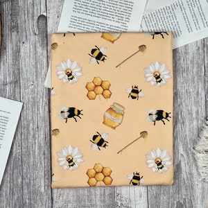 Biene Bienen Gänseblümchen Buchhülle Booksleeve Buchumschlag iPad Journal Planer Tablet Hülle Notizbuch Biene + Waben