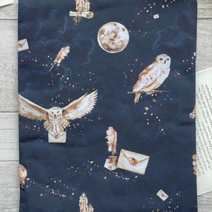 Alraune Hedwig Krumbein Eule Buchhülle Buchtasche Booksleeve Buchumschlag Hülle für iPad Journal Planer Tablet Harry Potter Blau