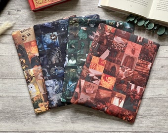 Esthétique de la maison de Poudlard | Étui de couverture de livre de manche de livre de manche de livre pour la tablette de planificateur de journal iPad | Harry Potter inspiré