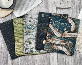Seigneur des Anneaux | Hobbits | Fantaisie | Couverture de livre brodée | Sac de livre Booksleeve Couverture de livre | Étui pour tablette iPad Journal Planner |