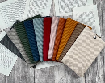 Kindle Case eReader Cover Corduroy Gift Bookworm | with snap fastener | perfect for 6 - 7 &quot; | Protective Cover Travel Case Sleeve