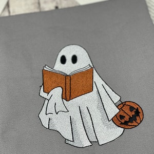 Geist Halloween Katze Buchhülle bestickt Buchtasche Booksleeve Book Cover Hülle für iPad Bullet Journal Planer Tablet Bild 7