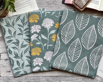 feuilles | Plantes | Couverture de livre protection du livre | Booksleeve couverture de livre pochette de livre étui iPad journal planificateur tablette