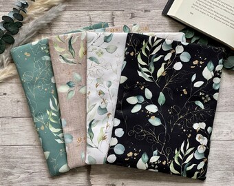 Eucalyptus | Book cover, book bag, booksleeve, book jacket | Cover for iPad, journal, planner, tablet |