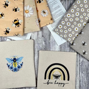 Biene Bienen Gänseblümchen Buchhülle Booksleeve Buchumschlag iPad Journal Planer Tablet Hülle Notizbuch Bild 1