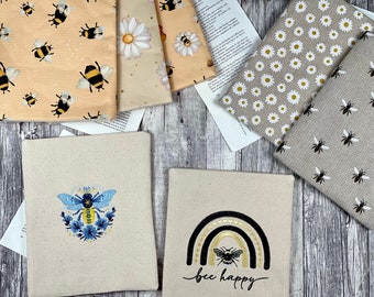 bee | Bees | daisy | Book cover booksleeve book cover iPad journal planner tablet case notebook