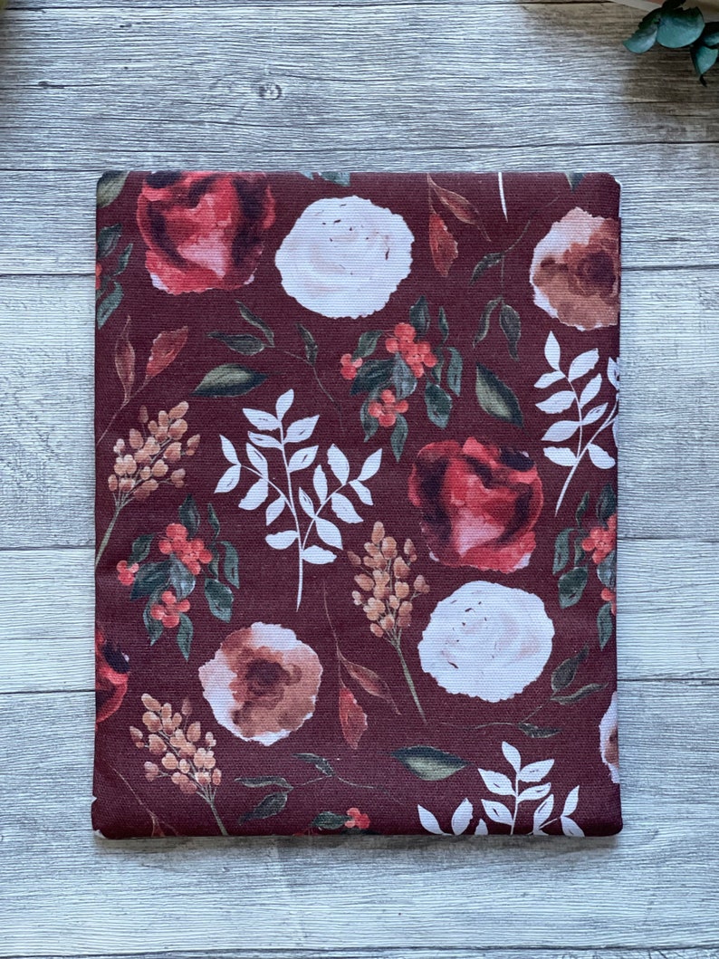 Herbst Blumen Buchhülle Buchtasche Booksleeve Buchumschlag Hülle für iPad Journal Planer Tablet bookish Bücher Blume 1