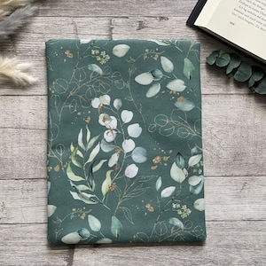 Eukalyptus Buchhülle Buchtasche Booksleeve Buchumschlag Hülle für iPad Journal Planer Tablet Bild 2