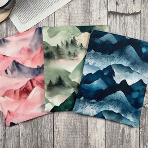 Mountain | Valley | Book cover | Book Bag Booksleeve Book Cover | Case for iPad Journal Planner Tablet |