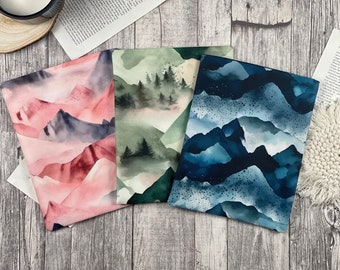Mountain | Valley | Book cover | Book bag Booksleeve Book Cover | Case for iPad Journal Planner Tablet |